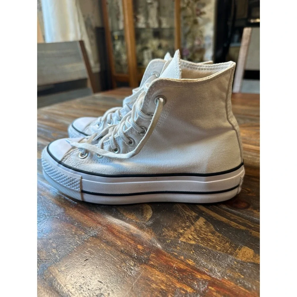 Converse Chuck Taylor All Star Lift Platform High Top White Sneakers 560846F 6.5 - Picture 3 of 9